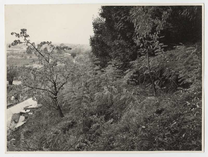 Costruzione del canale aperto, primo tronco. Ispezione ai danni causati dalla frana. Farra d'Isonzo